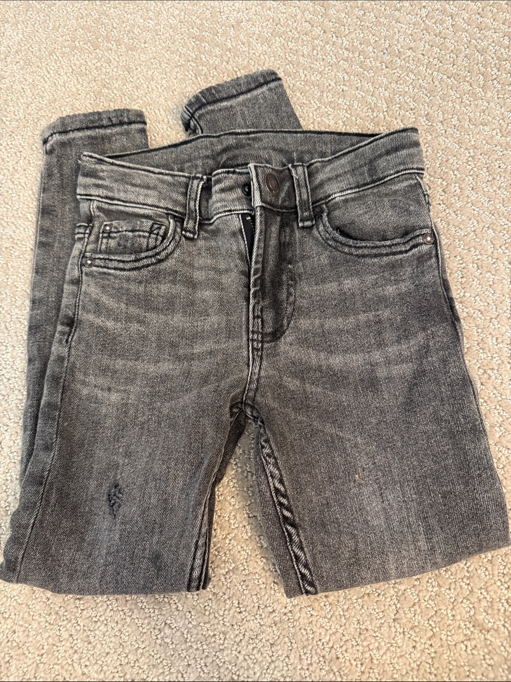 Zara boys Skinny Jeans in Faded Gray/black